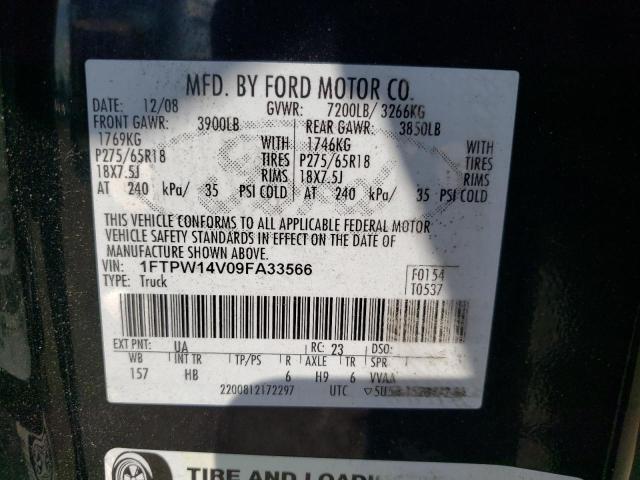 Photo 10 from auction – 2009 FORD F150 SUPER with VIN 1FTPW14V09FA33566