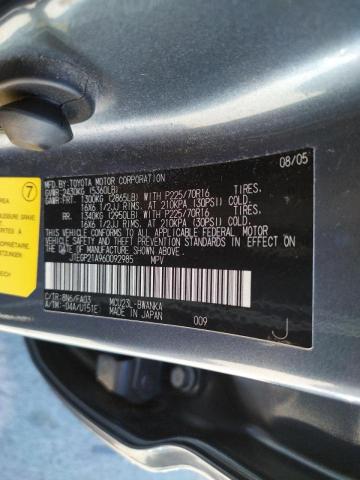 Photo 10 from auction – 2006 TOYOTA HIGHLANDER with VIN JTEGP21A960092985