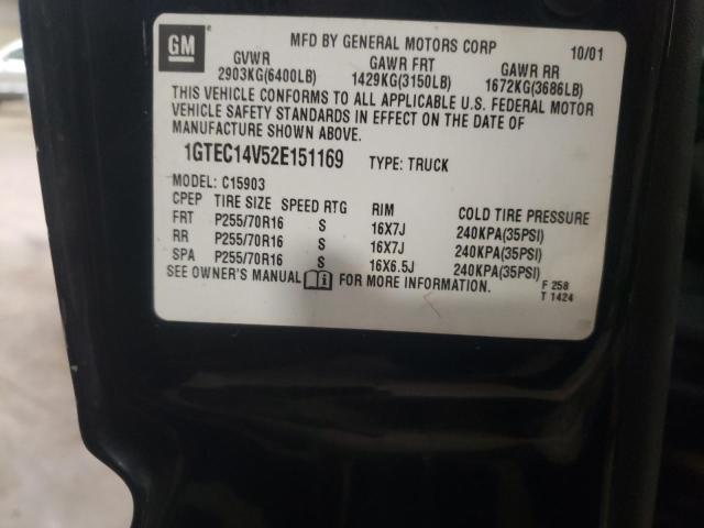 Photo 10 from auction – 2002 GMC NEW SIERRA with VIN 1GTEC14V52E151169