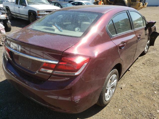 Photo 4 from auction – 2013 HONDA CIVIC LX with VIN 19XFB2F50DE052115