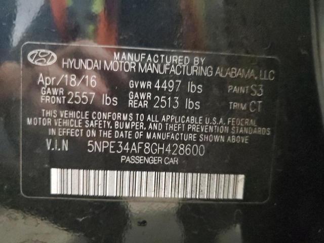Photo 10 from auction – 2016 HYUNDAI SONATA SPO with VIN 5NPE34AF8GH428600