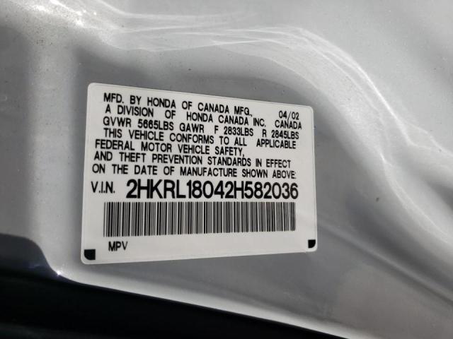 Photo 10 from auction – 2002 HONDA ODYSSEY EX with VIN 2HKRL18042H582036