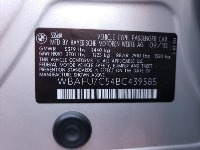 Photo 10 from auction – 2011 BMW 535 XI with VIN WBAFU7C54BC439585