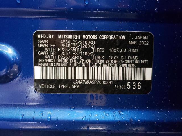 Photo 10 from auction – 2023 MITSUBISHI ECLIPSE CR with VIN JA4ATWAA9PZ000391