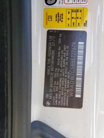 Photo 10 from auction – 2011 BMW 328 I SULE with VIN WBADW7C58BE727678