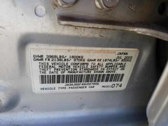 Photo 10 from auction – 2006 MITSUBISHI LANCER RAL with VIN JA3AJ66F46U007856