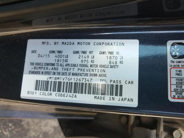 Photo 10 from auction – 2015 MAZDA 3 TOURING with VIN JM1BM1V76F1267347