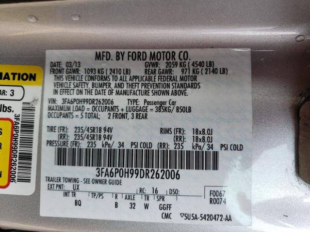 Photo 10 from auction – 2013 FORD FUSION SE with VIN 3FA6P0H99DR262006