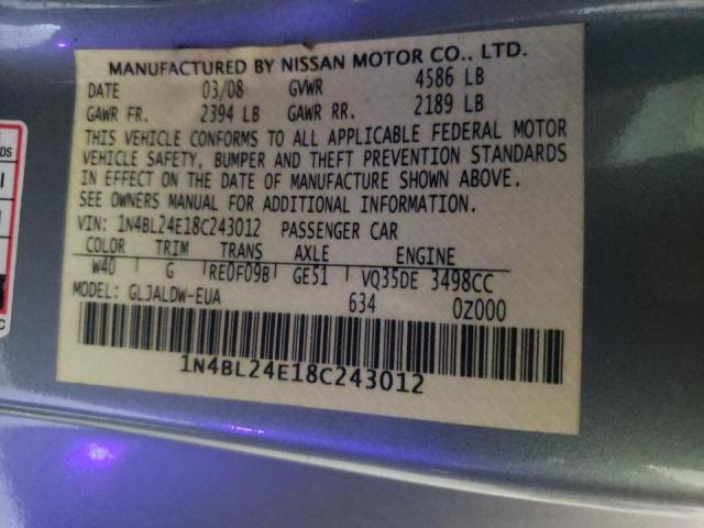 Photo 10 from auction – 2008 NISSAN ALTIMA 3.5 with VIN 1N4BL24E18C243012