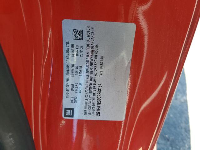 Photo 10 from auction – 2012 CHEVROLET CAMARO LS with VIN 2G1FA1E30C9203134