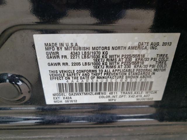 Photo 10 from auction – 2014 MITSUBISHI OUTLANDER with VIN 4A4AR3AU8EE006306