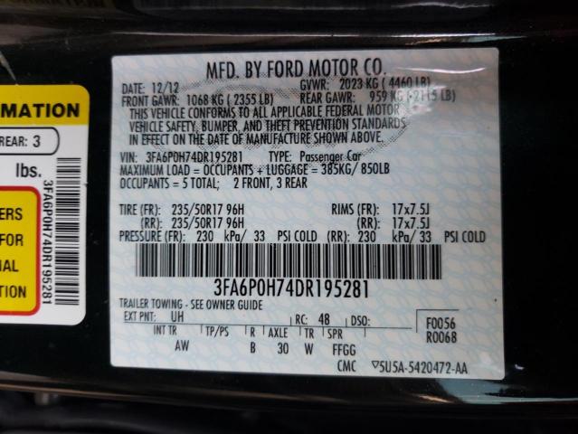 Photo 10 from auction – 2013 FORD FUSION SE with VIN 3FA6P0H74DR195281