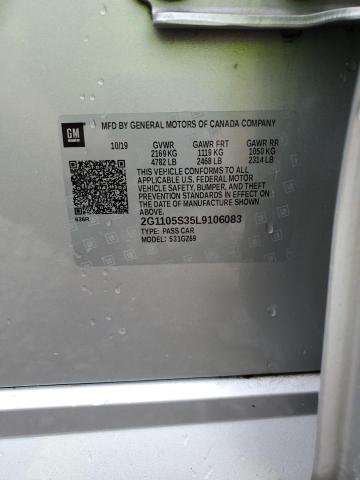 Photo 10 from auction – 2020 CHEVROLET IMPALA PRE with VIN 2G1105S35L9106083