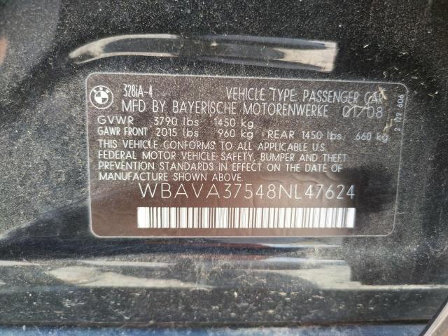 Photo 10 from auction – 2008 BMW 328 I with VIN WBAVA37548NL47624