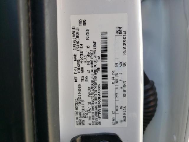 Photo 10 from auction – 2016 FORD F150 SUPER with VIN 1FTFW1EF0GFA43885