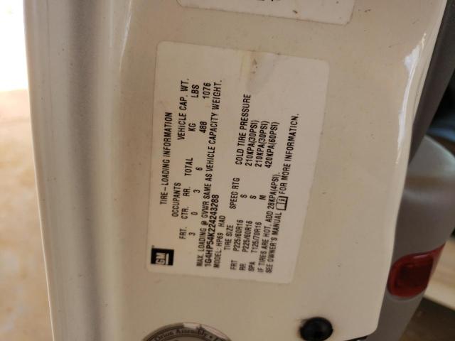 Photo 10 from auction – 2002 BUICK LESABRE CU with VIN 1G4HP54K224243288