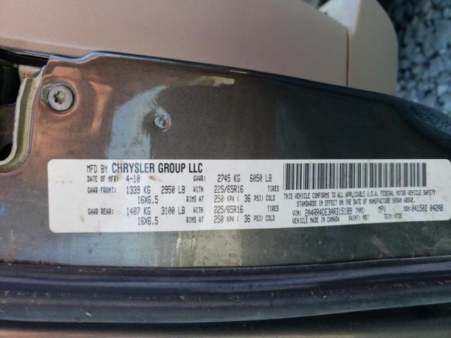 Photo 10 from auction – 2010 CHRYSLER TOWN & COU with VIN 2A4RR4DE3AR315189