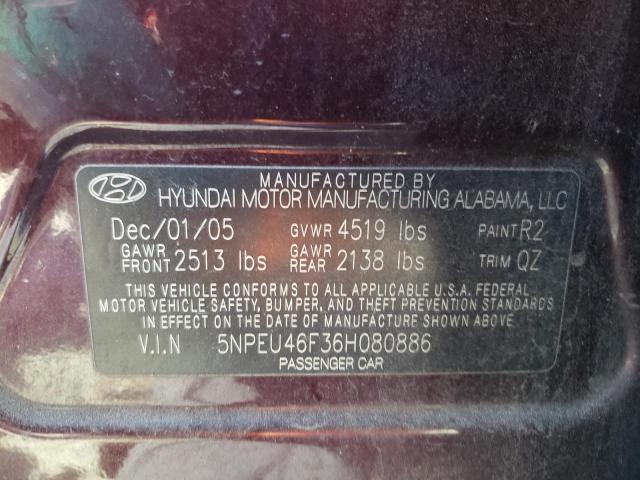Photo 10 from auction – 2006 HYUNDAI SONATA GLS with VIN 5NPEU46F36H080886