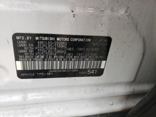 Photo 10 from auction – 2019 MITSUBISHI OUTLANDER with VIN JA4AD3A38KZ010884