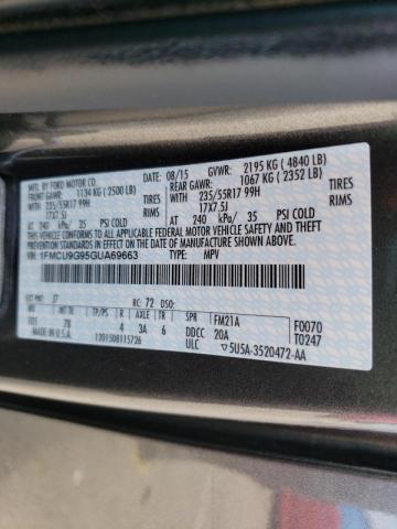 صورة رقم 10 من المزاد - 2016 FORD ESCAPE SE مع VIN 1FMCU9G95GUA69663