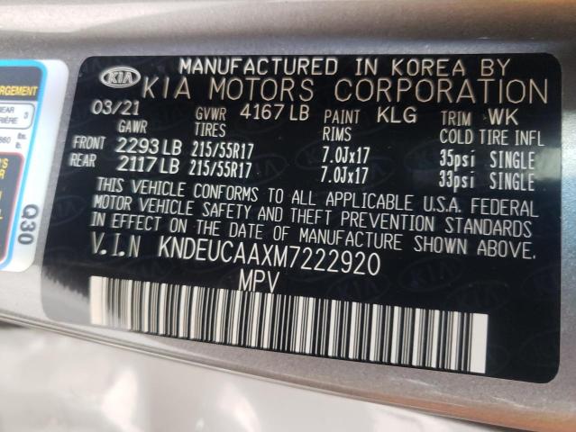Photo 10 from auction – 2021 KIA SELTOS S with VIN KNDEUCAAXM7222920