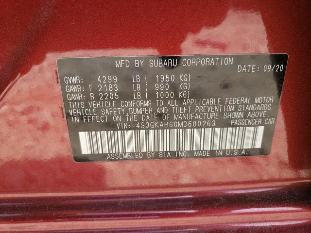 Photo 10 from auction – 2021 SUBARU IMPREZA with VIN 4S3GKAB60M3600263