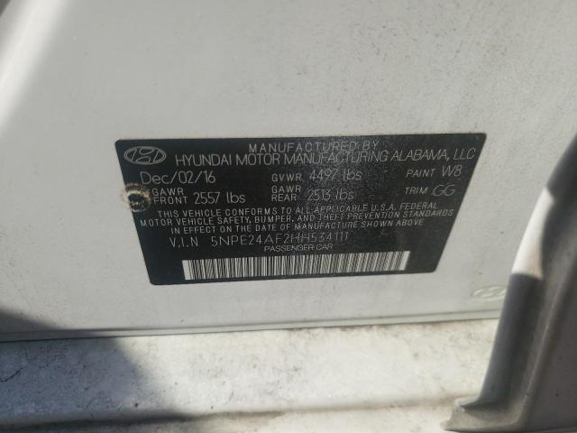 Photo 10 from auction – 2017 HYUNDAI SONATA SE with VIN 5NPE24AF2HH534111