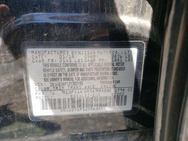 Photo 10 from auction – 2018 NISSAN SENTRA S with VIN 3N1AB7AP1JY263188
