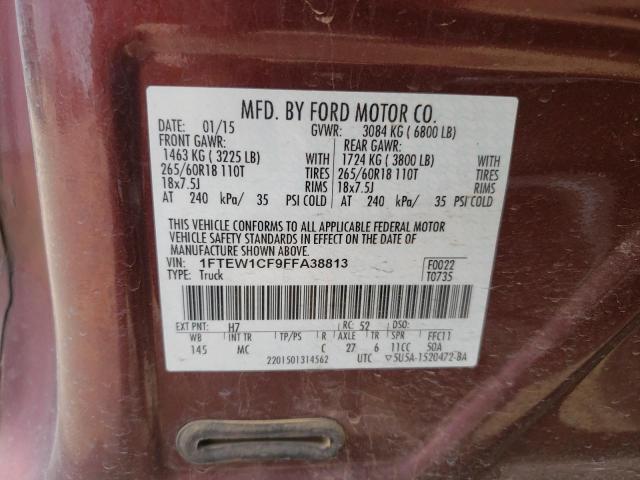 Photo 10 from auction – 2015 FORD F150 SUPER with VIN 1FTEW1CF9FFA38813