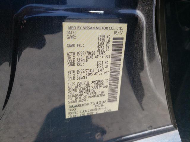 Photo 10 from auction – 2017 NISSAN FRONTIER S with VIN 1N6AD0ER3HN754098