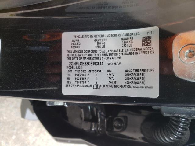 Photo 10 from auction – 2012 CHEVROLET EQUINOX with VIN 2GNFLGE58C6193614