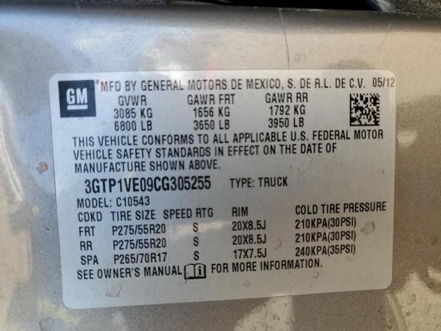 Photo 10 from auction – 2012 GMC SIERRA C15 with VIN 3GTP1VE09CG305255