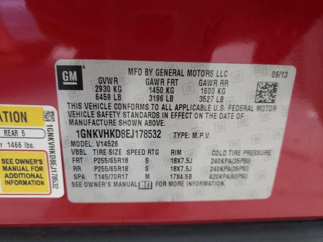Photo 10 from auction – 2014 CHEVROLET TRAVERSE L with VIN 1GNKVHKD8EJ178532