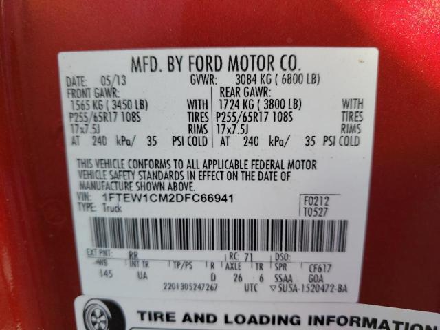 Photo 10 from auction – 2013 FORD F150 SUPER with VIN 1FTEW1CM2DFC66941