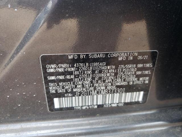 Photo 10 from auction – 2021 SUBARU CROSSTREK with VIN JF2GTHMC0M8373301