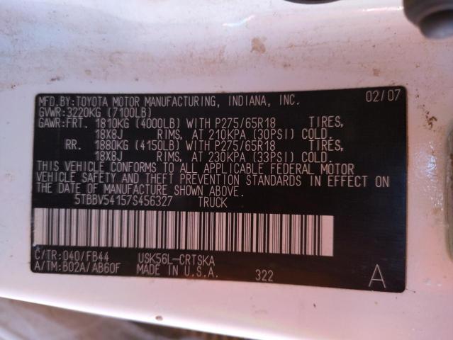 Photo 10 from auction – 2007 TOYOTA TUNDRA DOU with VIN 5TBBV54157S456327