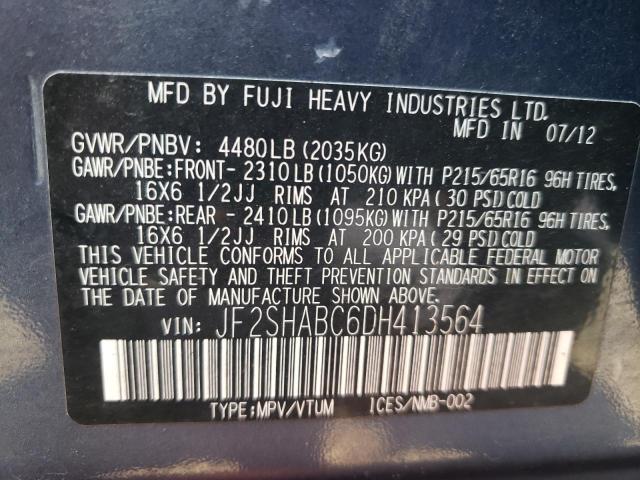 Photo 10 from auction – 2013 SUBARU FORESTER 2 with VIN JF2SHABC6DH413564