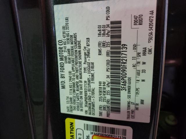 Photo 10 from auction – 2015 FORD FUSION TIT with VIN 3FA6P0D90FR217139