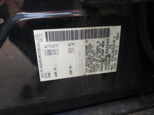 Photo 10 from auction – 2011 NISSAN MAXIMA S with VIN 1N4AA5AP7BC846689