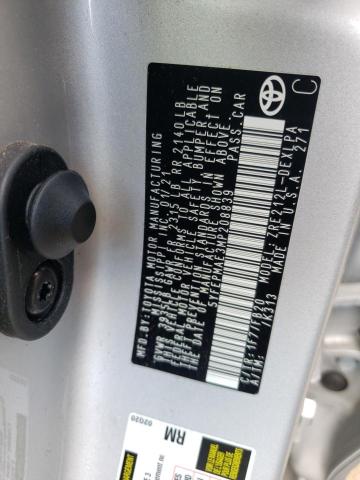 Photo 10 from auction – 2021 TOYOTA COROLLA LE with VIN 5YFEPMAE3MP208839