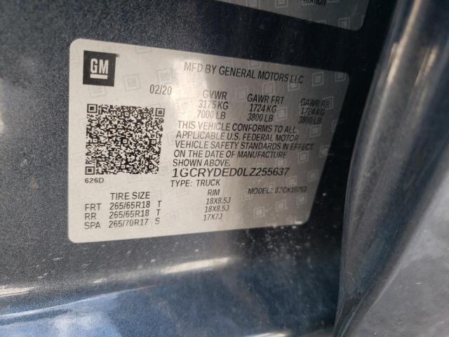 Photo 10 from auction – 2020 CHEVROLET SILVERADO with VIN 1GCRYDED0LZ255637