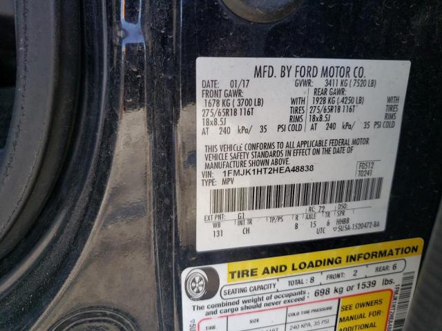 Photo 10 from auction – 2017 FORD EXPEDITION with VIN 1FMJK1HT2HEA48838