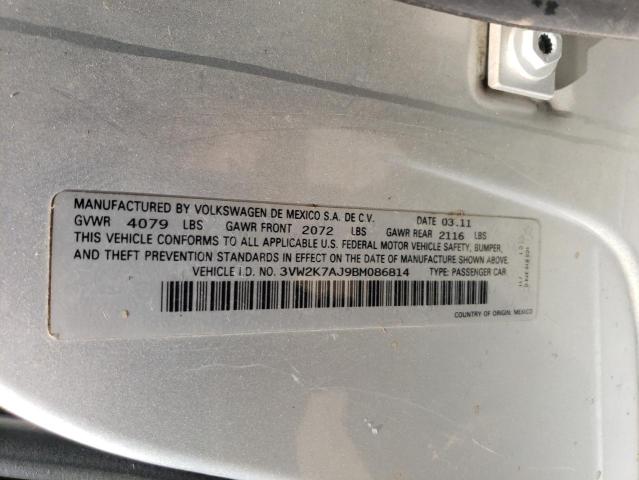 Photo 10 from auction – 2011 VOLKSWAGEN JETTA BASE with VIN 3VW2K7AJ9BM086814