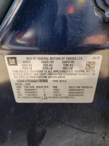 Photo 10 from auction – 2016 CHEVROLET EQUINOX LT with VIN 2GNFLFE36G6128369