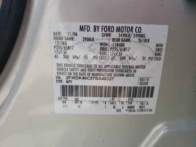 Photo 10 from auction – 2007 FORD EDGE SE with VIN 2FMDK46C57BA48327