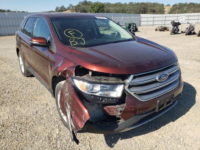 FORD EDGE SEL 2015 with VIN 2FMTK4J91FBB00414 - Photo from auction