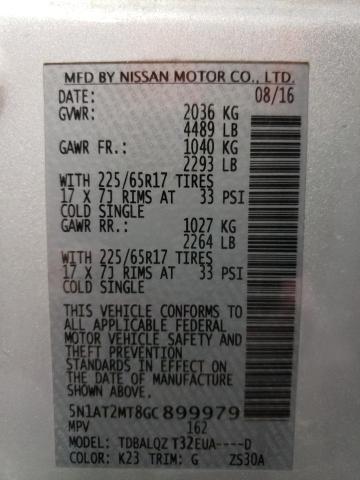 Photo 10 from auction – 2016 NISSAN ROGUE S with VIN 5N1AT2MT8GC899979