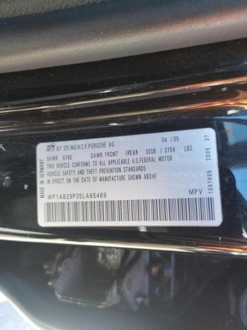 Photo 10 from auction – 2005 PORSCHE CAYENNE S with VIN WP1AB29P35LA65469