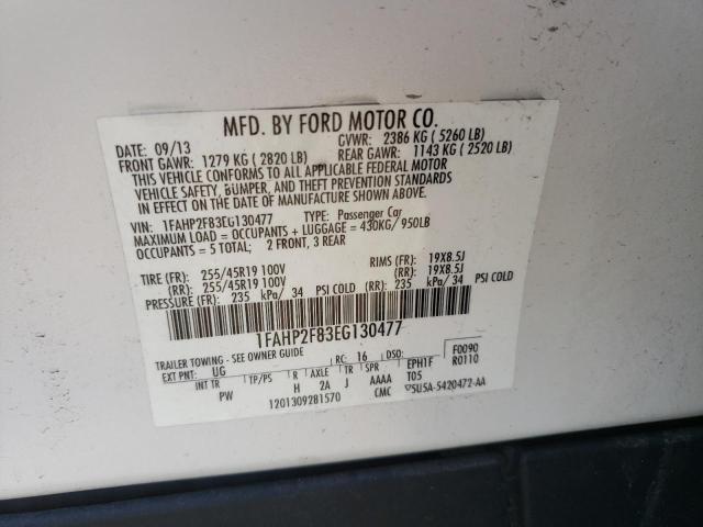 Photo 10 from auction – 2014 FORD TAURUS LIM with VIN 1FAHP2F83EG130477