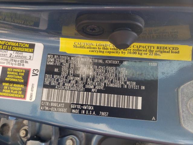 Photo 10 from auction – 2010 TOYOTA VENZA with VIN 4T3ZK3BB3AU020581